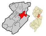 Middlesex County New Jersey Incorporated and Unincorporated areas Sayreville Highlighted